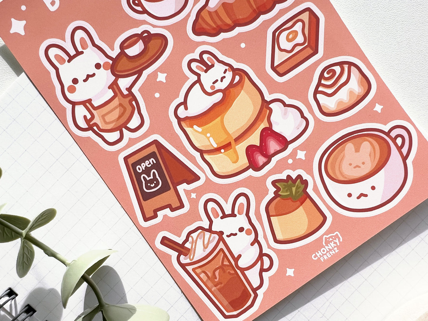 Bunny Cafe Sticker Sheet