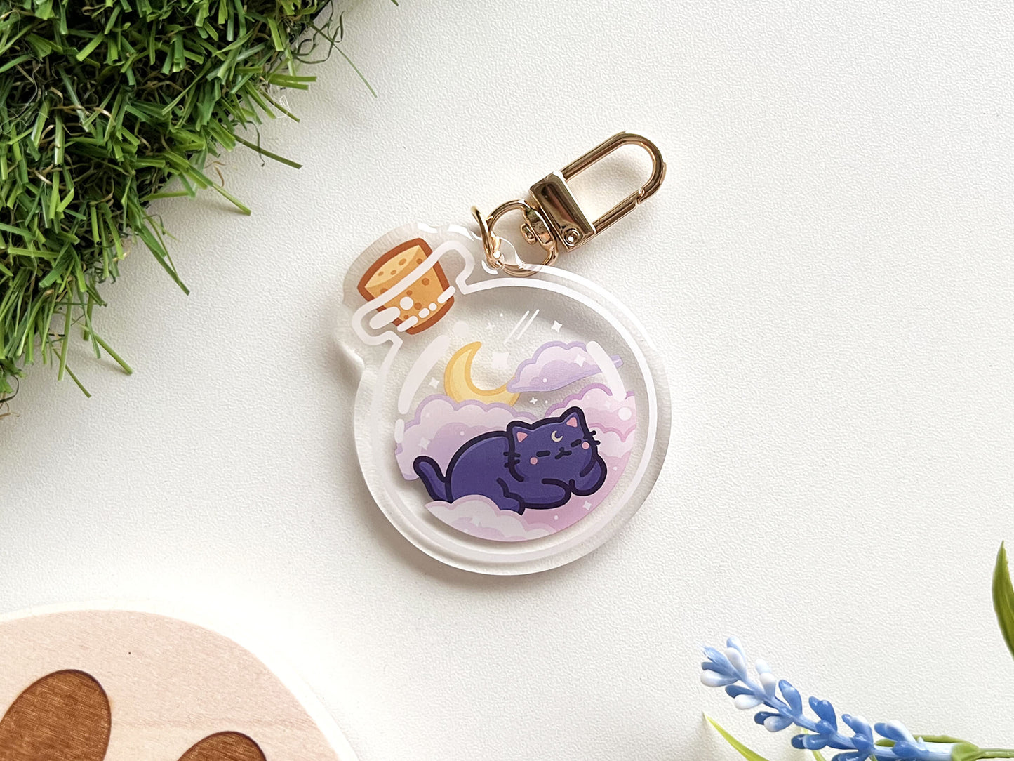 Celestial Cat Potion Acrylic Keychain
