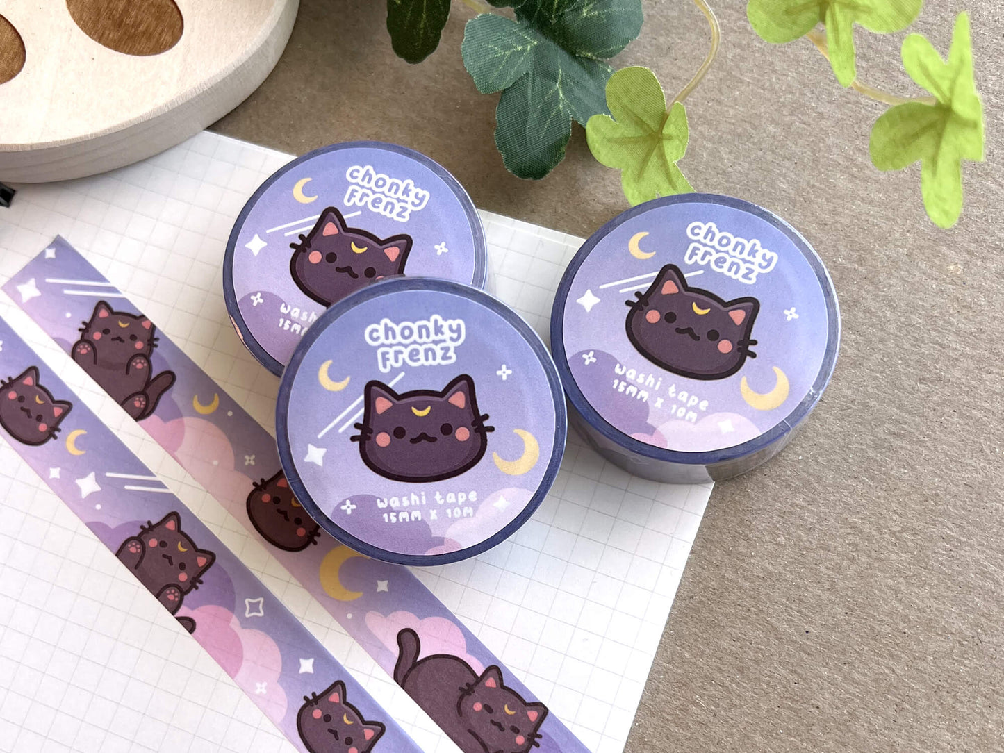 Celestial Black Cat Washi Tape