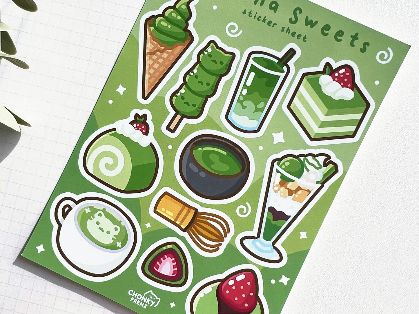 Matcha Sweets Sticker Sheet