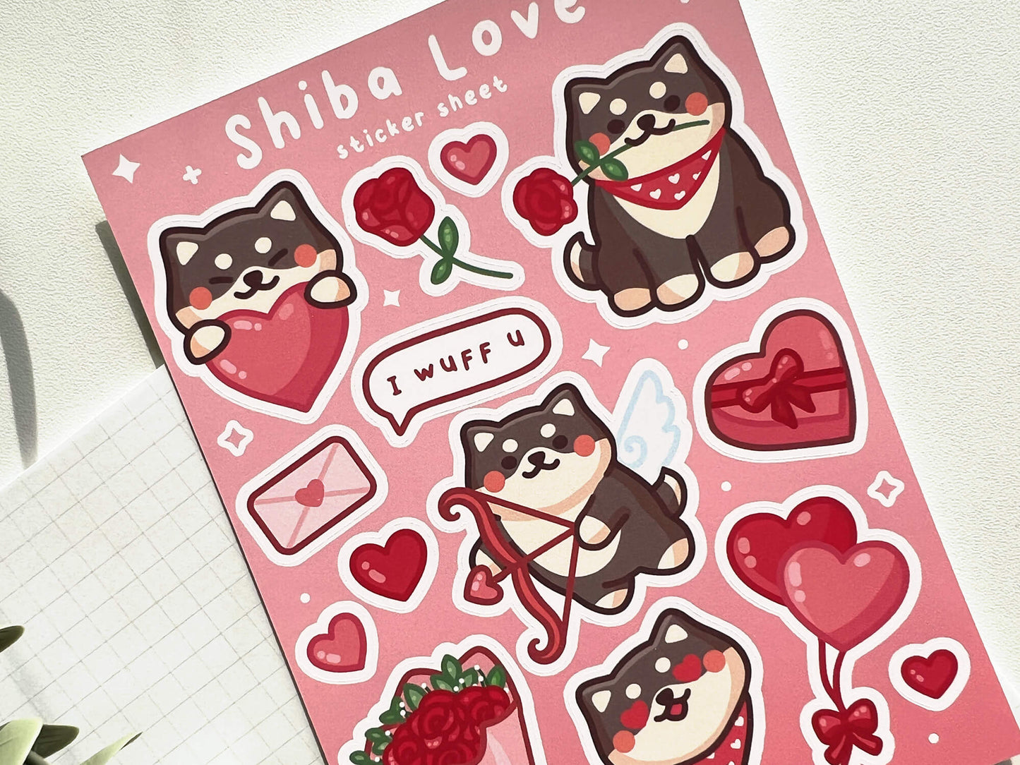 Shiba Love Sticker Sheet