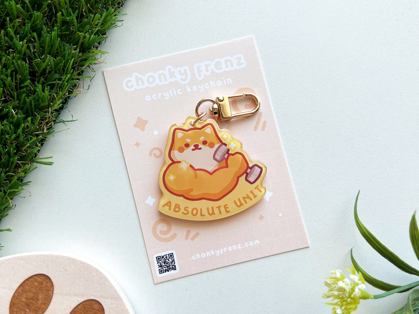 Absolute Unit Shiba Acrylic Keychain