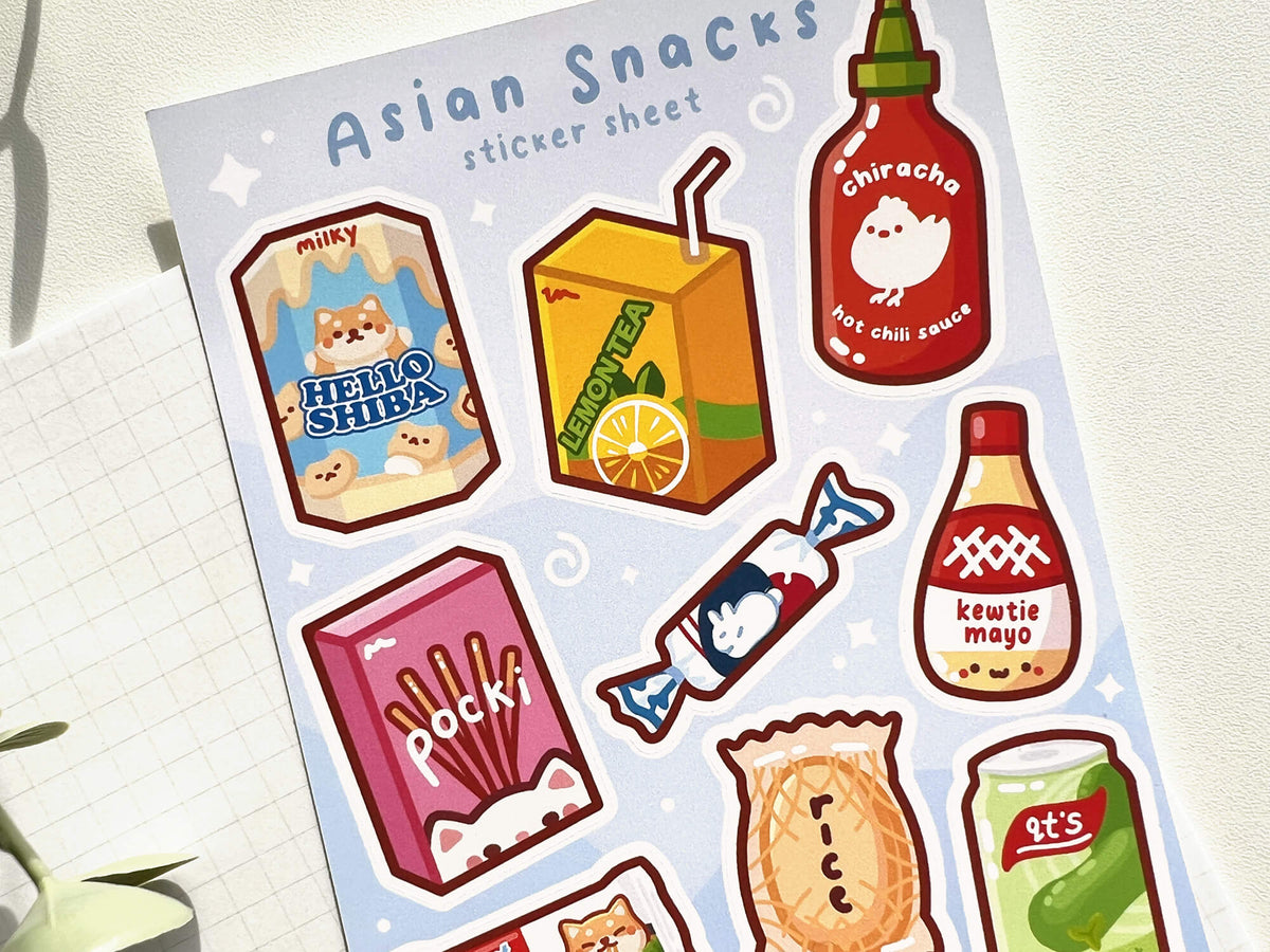 Asian Snacks Sticker Sheet – Chonky Frenz