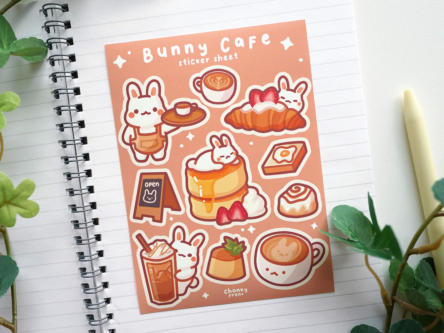 Bunny Cafe Sticker Sheet