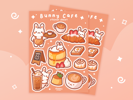 Bunny Cafe Sticker Sheet