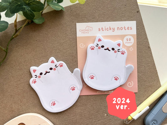 (2024 Ver.) Playful Kitty Die-Cut Sticky Notes