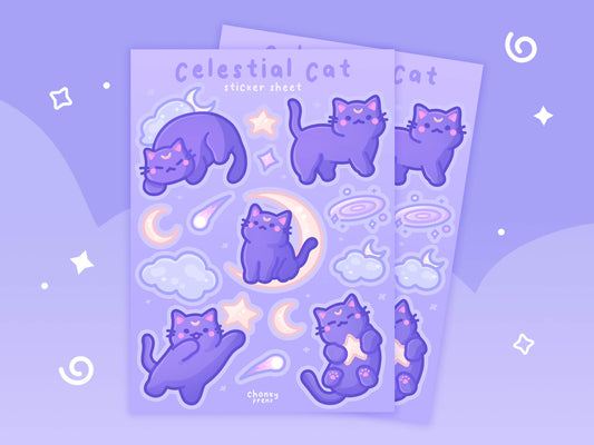 Celestial Cat Sticker Sheet