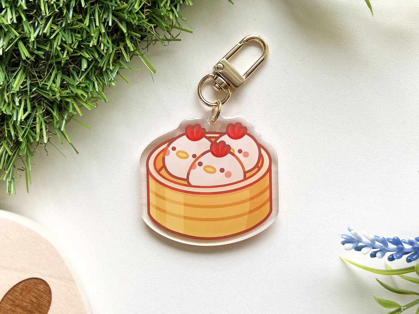 Chicken Steamed Buns Acrylic Keychain