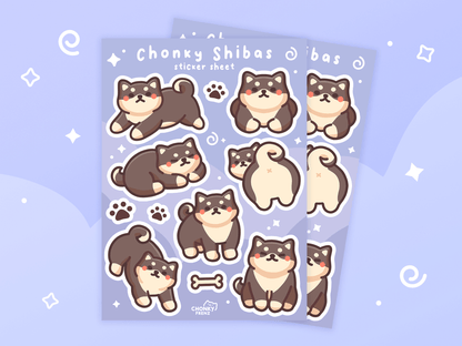 Chonky Shibas Sticker Sheet