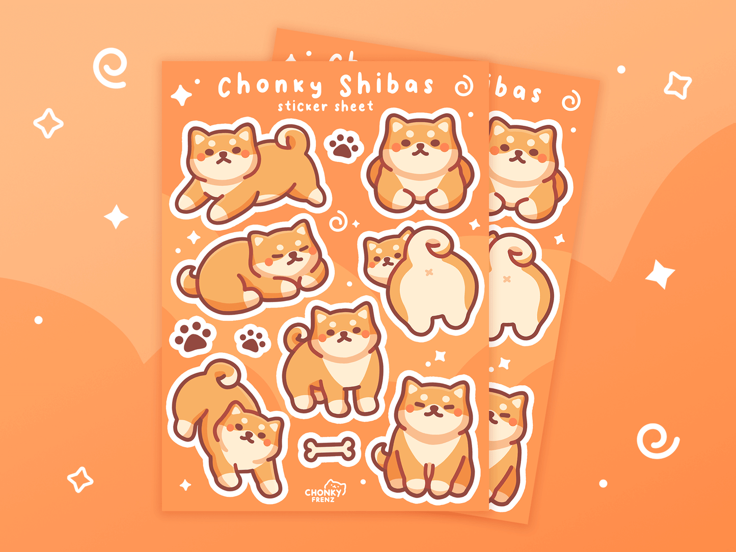 Chonky Shibas Sticker Sheet