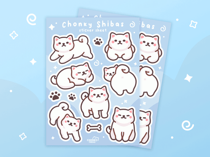 Chonky Shibas Sticker Sheet