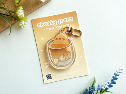 Mango Sago Duck Acrylic Shaker Keychain