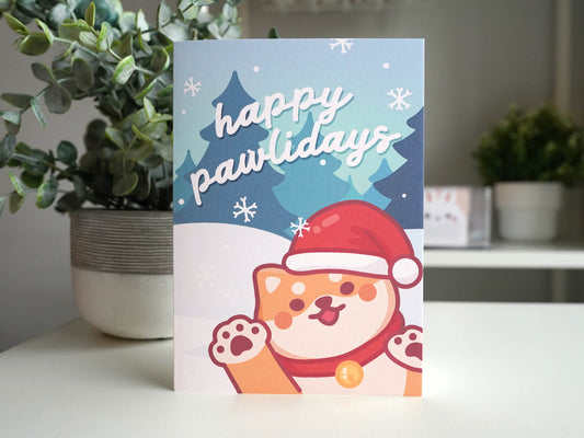 Happy Pawlidays Greeting Card