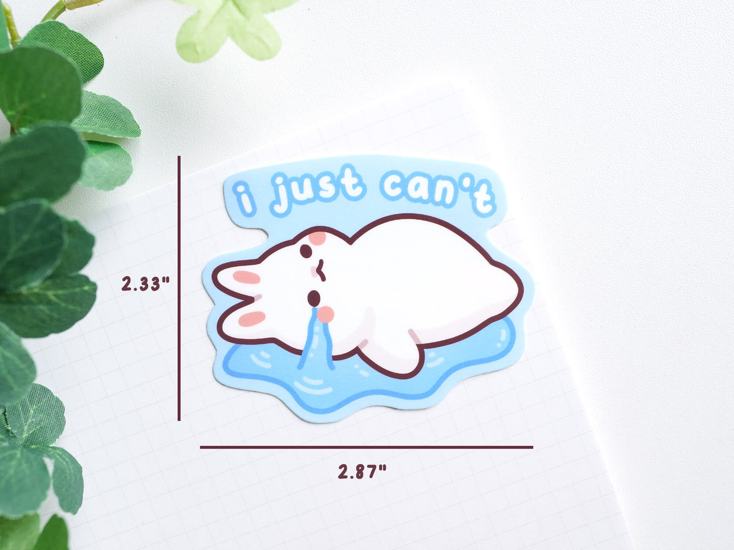 I Just Can't Bunny Sticker