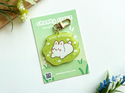 Keep Growing Bunny Acrylic Keychain