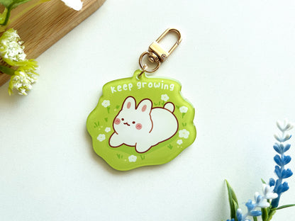 Keep Growing Bunny Acrylic Keychain