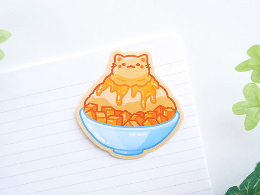 Mango Bingsu Cat Sticker