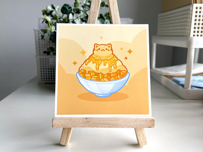 Mango Bingsu Cat Art Print