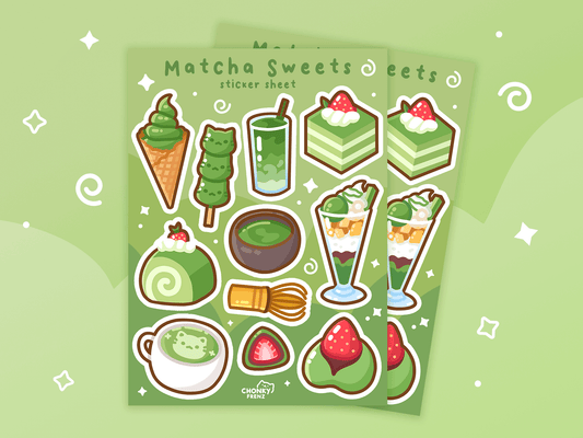 Matcha Sweets Sticker Sheet