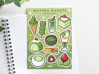 Matcha Sweets Sticker Sheet