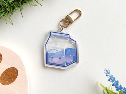 Galaxy Milk Box Acrylic Keychain