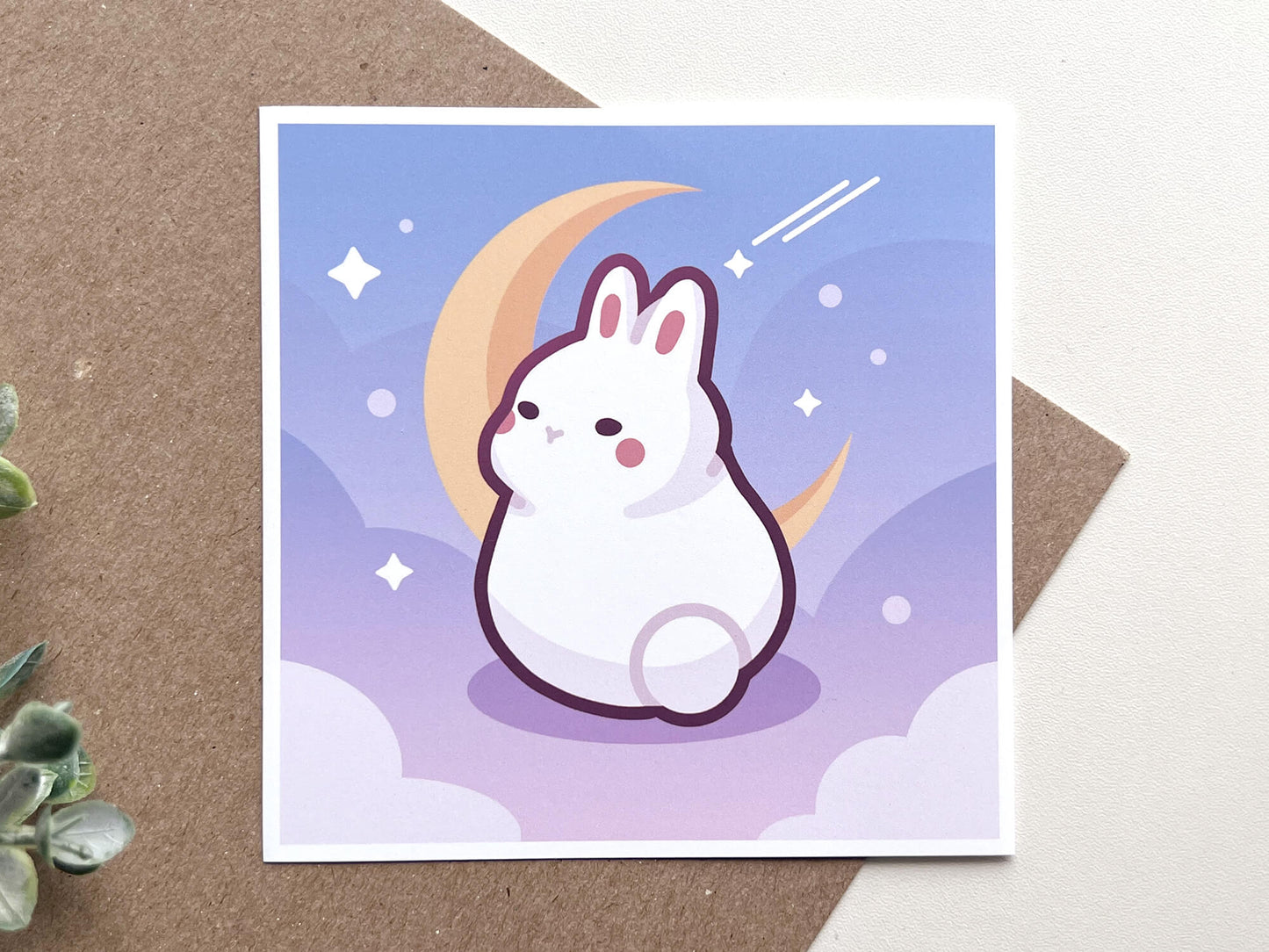 Moon Bunny Art Print