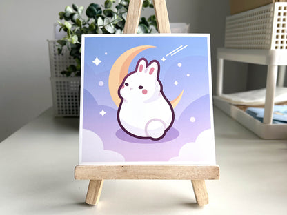 Moon Bunny Art Print