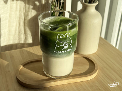 My Happy Place 320ml Glass Cup