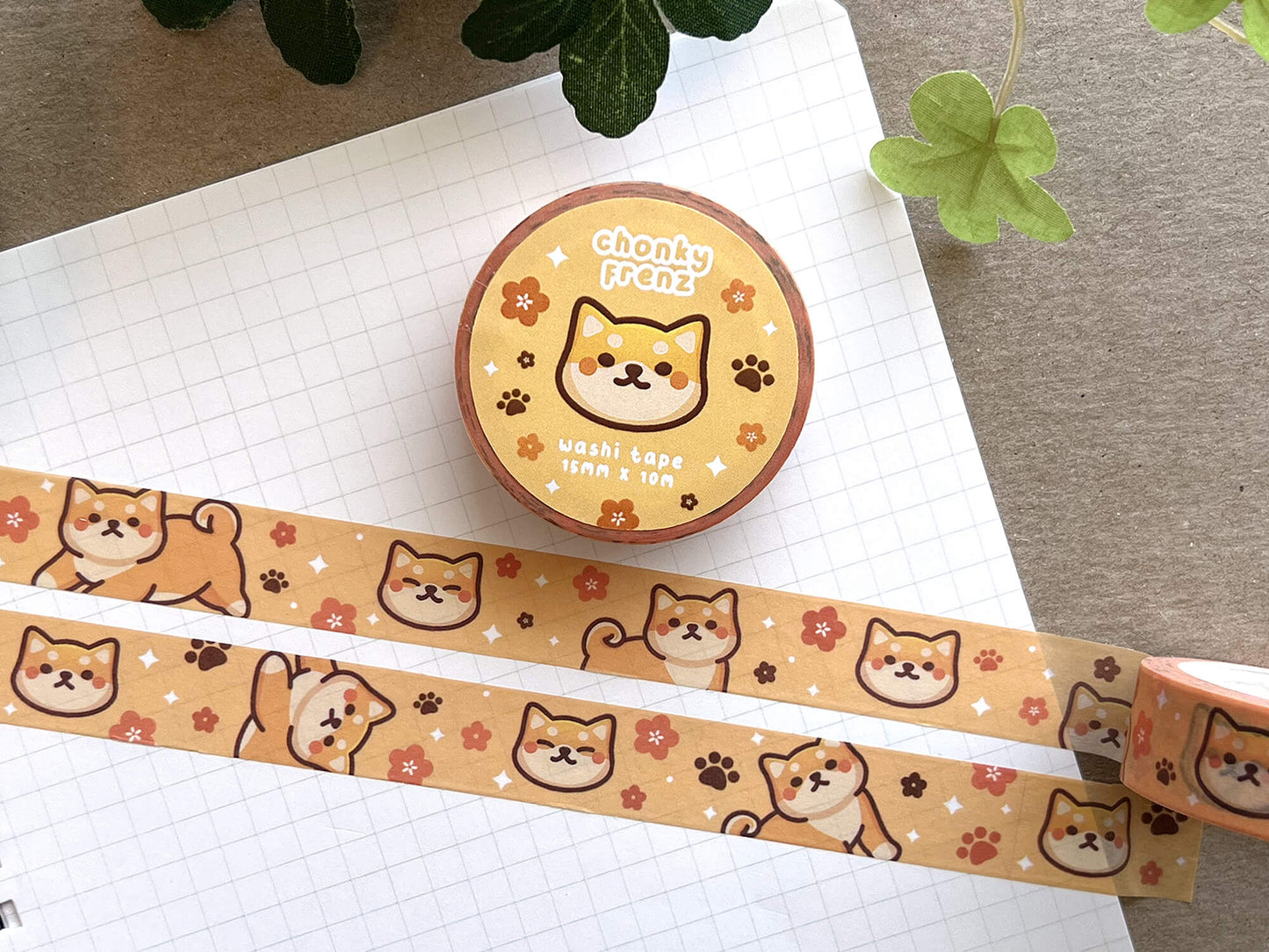 Shiba Flowers Washi Tape