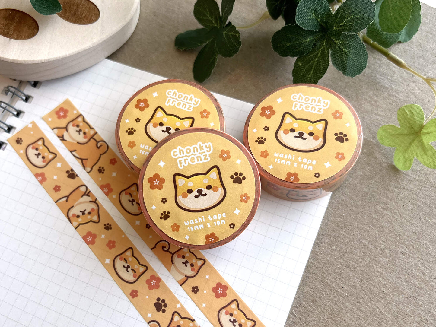 Shiba Flowers Washi Tape