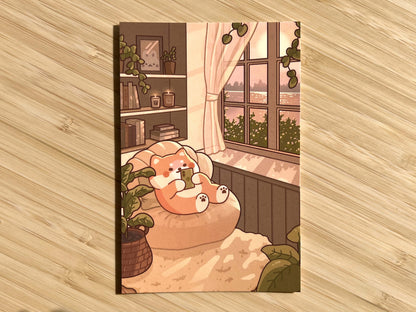 Shiba Cozy Corner Art Print 4x6" Postcard