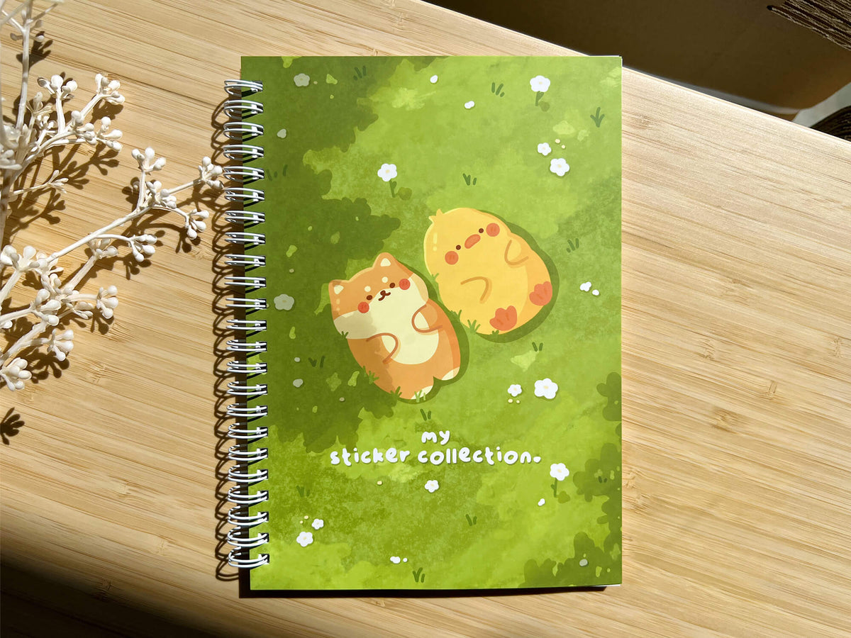 Shiba & Duck Meadows Reusable Sticker Book