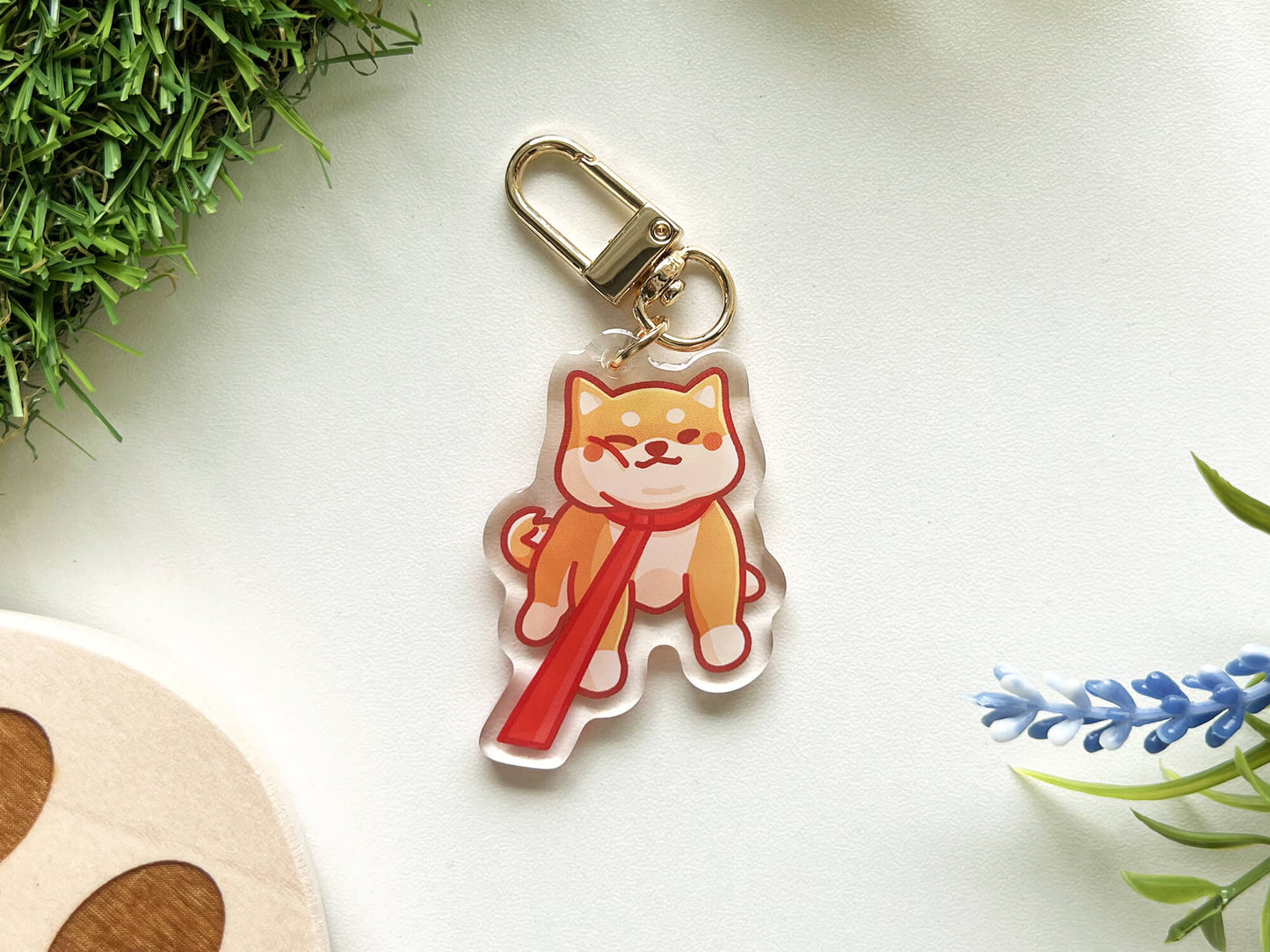 Stubborn Shiba Acrylic Keychain