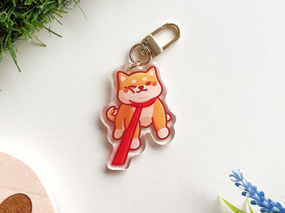 Stubborn Shiba Acrylic Keychain