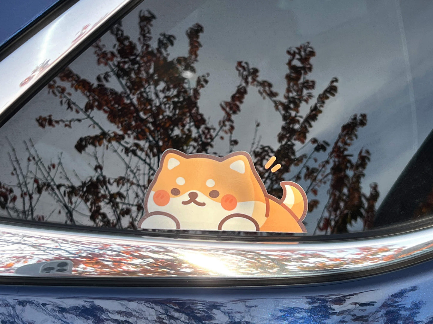 Shiba Peeker Decal Sticker