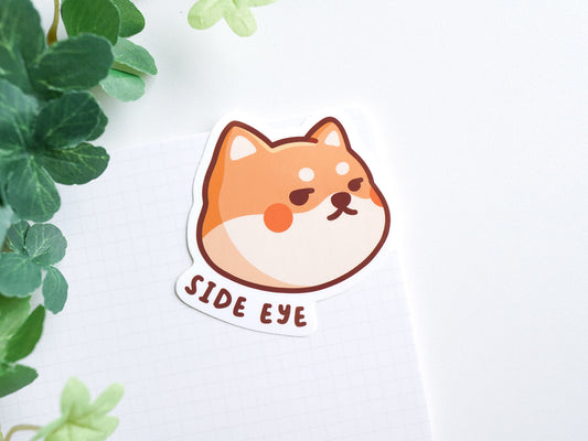 Side Eye Shiba Sticker