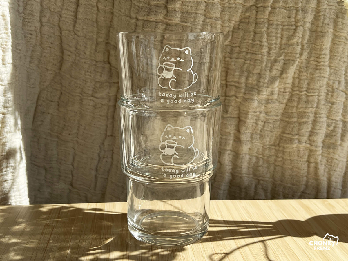 Today Will Be A Good Day 460ml Glass Cup