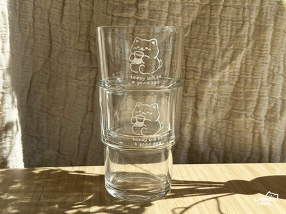 Today Will Be A Good Day 460ml Glass Cup