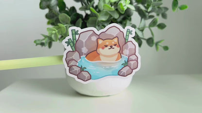 Onsen Shiba Sticker