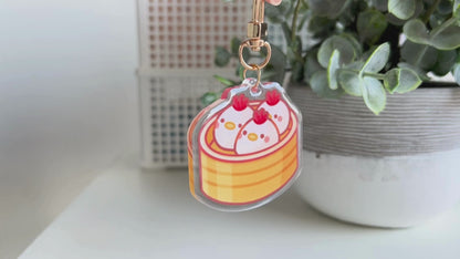 Chicken Steamed Buns Acrylic Keychain