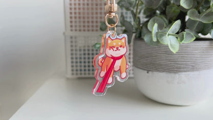 Stubborn Shiba Acrylic Keychain