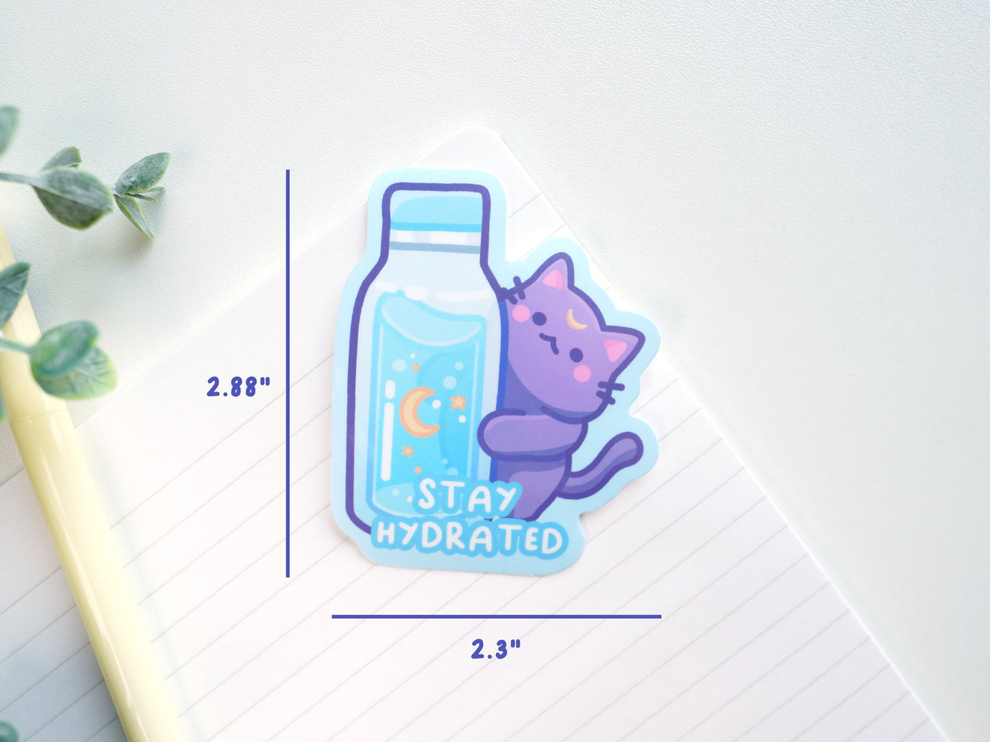 Stay Hydrated Cat Sticker